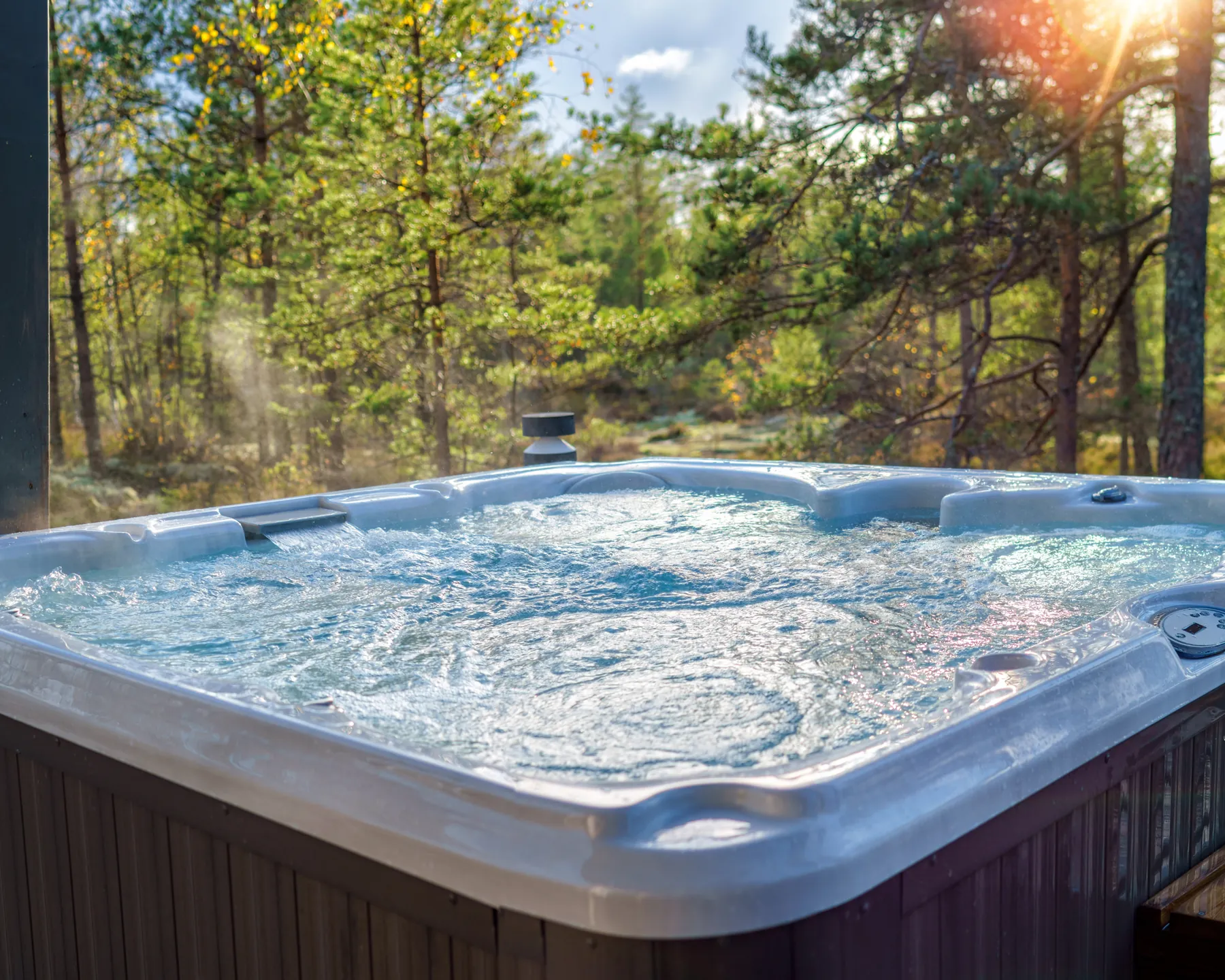Lifestyle placeholder image of an outdoor spa, used only as atmosphere and not as a listed Surface Elite service.